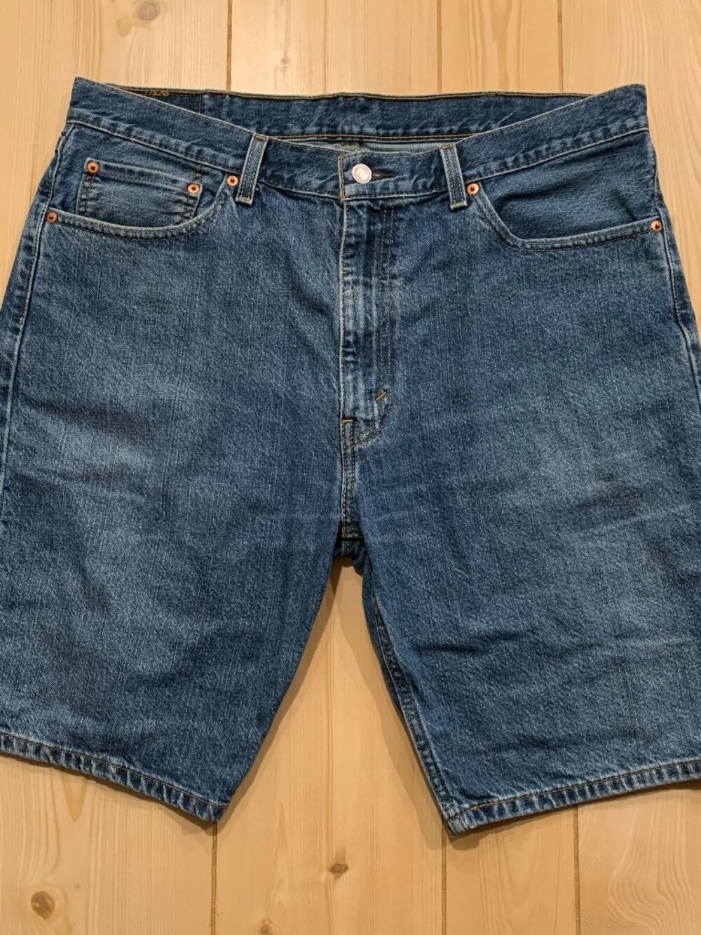 Levi Strauss Levi's 505 Straight Leg Utility Denim Blue Jean Shorts W 36